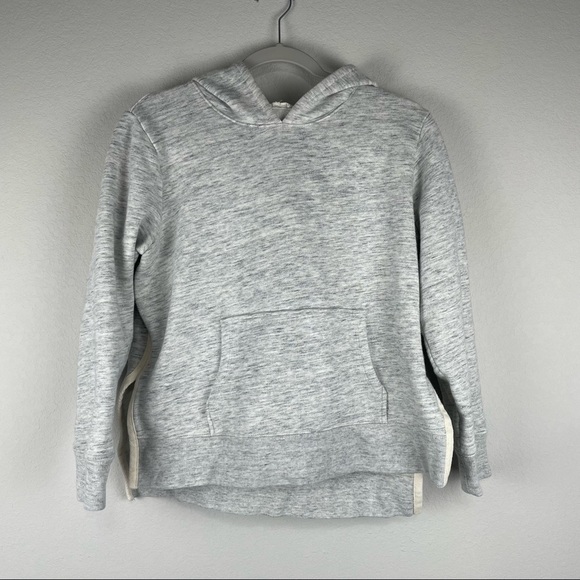Madewell Light Gray Side Slit Hoodie Sweatshirt Pullover - Picture 1 of 8